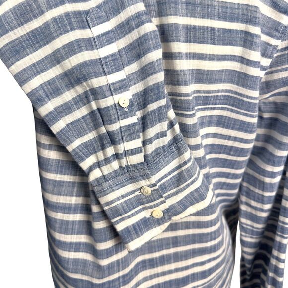 J.Crew Boy Button-Up Top Womens M Cotton Striped Long Sleeves‎ Collared - Picture 6 of 9